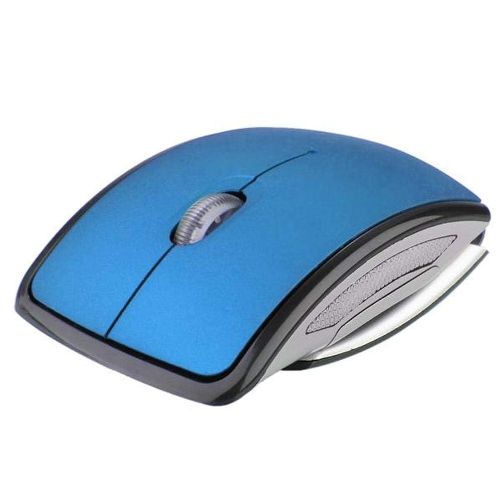 Foldable Wireless Mouse 2.4GHz with USB Receiver - Portable Ergonomic Computer Mouse for PC, Laptop, Notebook (Blue) | Perfect for Travel, Office & Home Use