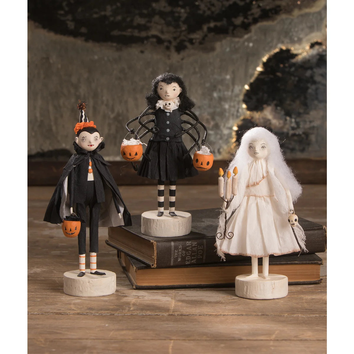 Bethany Lowe Designs Ghostie Girl With Candelabra - Spooky Halloween Decor for Home, Party & Haunted House Decorations