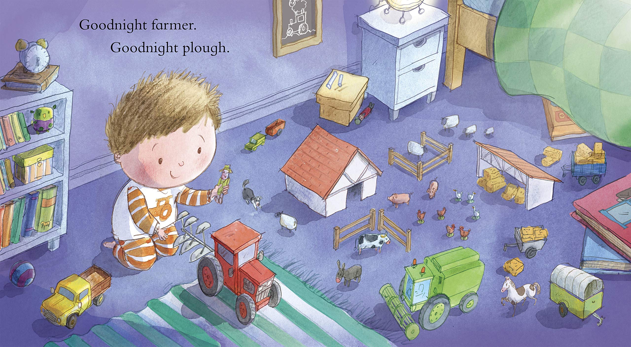 Goodnight Tractor Board Book - Bedtime Story for Toddlers & Kids - Perfect for Farm-Themed Nursery, Preschool Learning, and Gift Giving