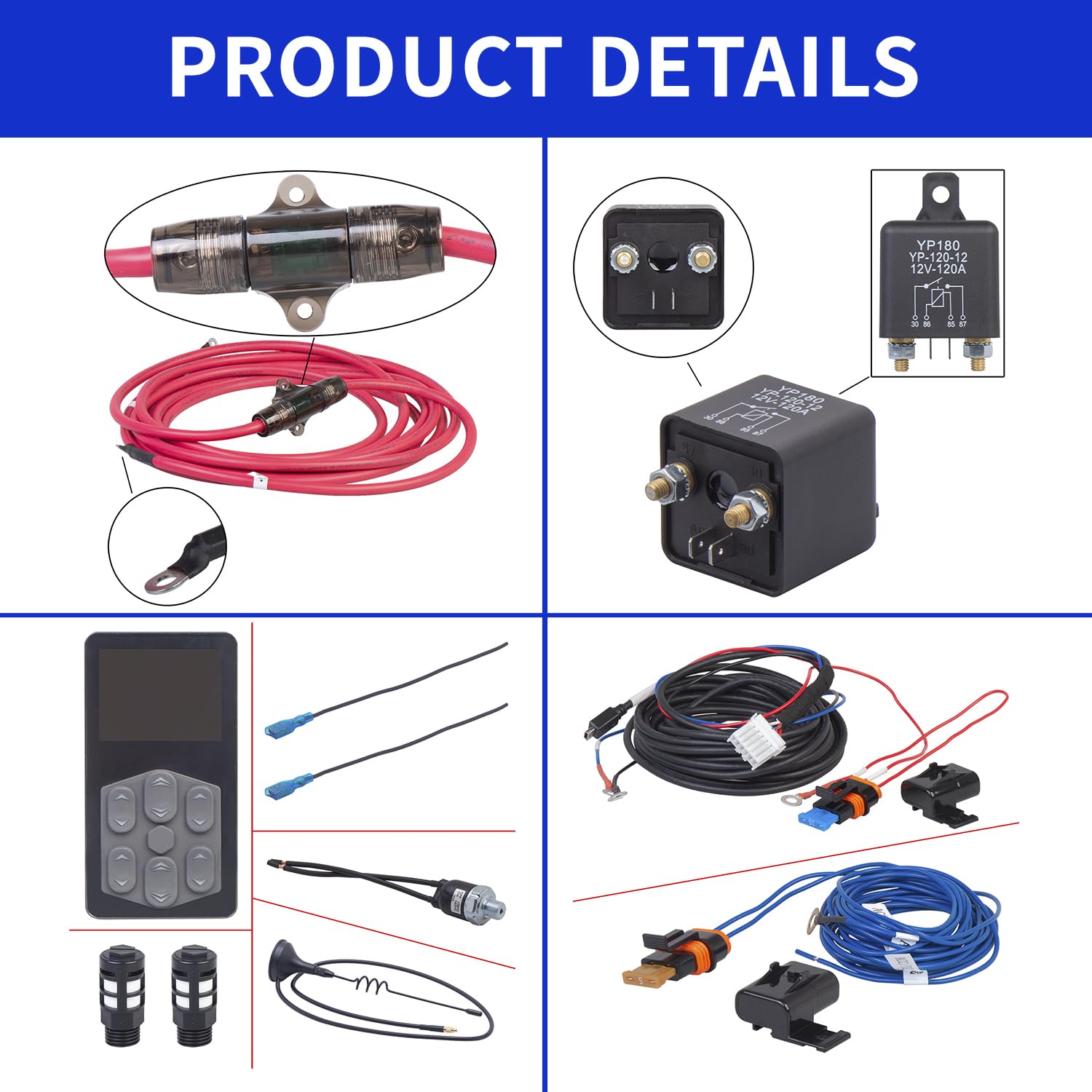 Premium Air Suspension System with Electronic Control - 5 Memory MP-DV8A12001 for Smooth Ride & Vehicle Leveling | Perfect for Trucks, SUVs, and Custom Cars