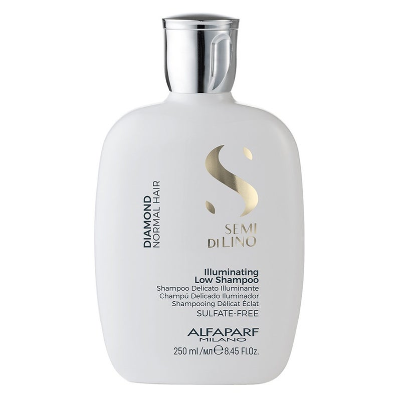 Alfaparf Milano Semi Di Lino Diamond Illuminating Sulfate-Free Shampoo for Normal Hair - 250ml | Gentle Cleansing & Shine Enhancement for Daily Hair Care