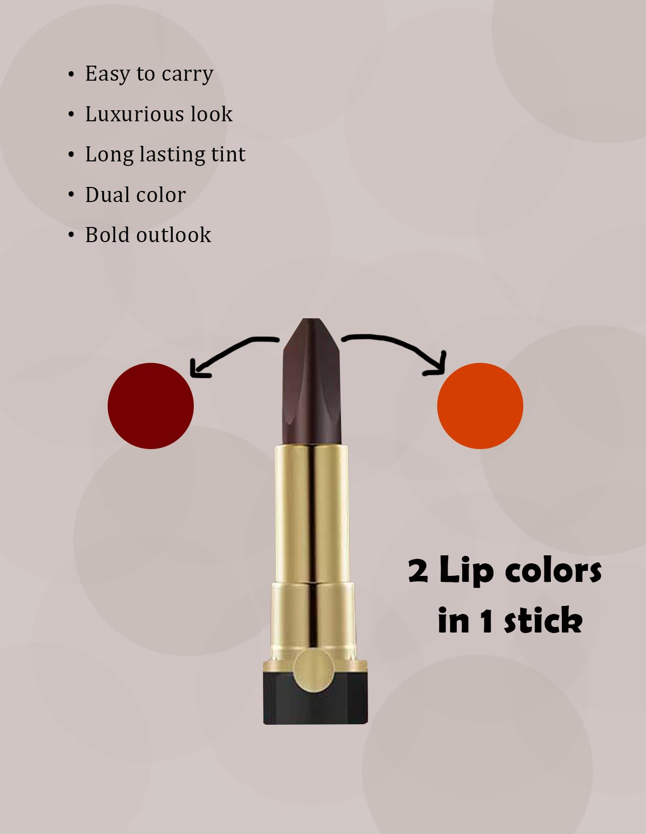 SumSam Color Changing Lipstick - 2-in-1 Dual Shade Lipstick for Bold Looks | Organic, Vegan & Cruelty-Free (3.8g) | Perfect for Date Nights, Parties & Special Occasions