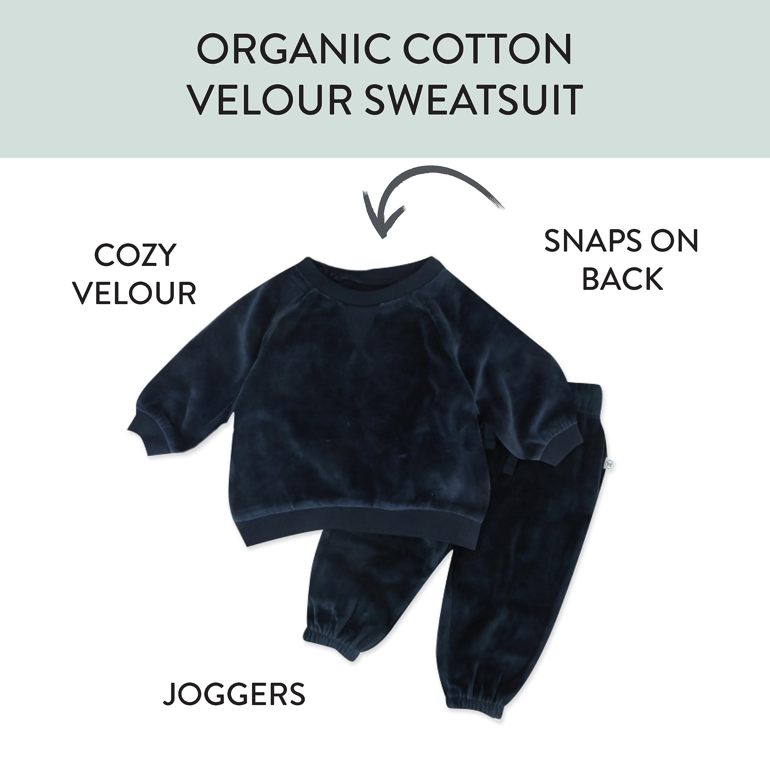 HONESTBABY Soft Velour Pullover Hoodie & Zip Front Sweatshirt with Jogger Sweatpants Set - Cozy Outfit for Baby Boys Girls, Toddler Lounge Wear, Playdate & Home Comfort