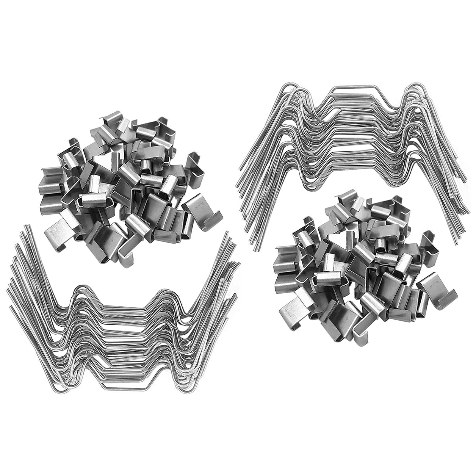 Stainless Steel 304 Z-Type Greenhouse Glass Clips - 50pcs for Secure Glass Pane Fixation | Durable Glazing Clips for Patio Greenhouse, Garden Shed & DIY Projects