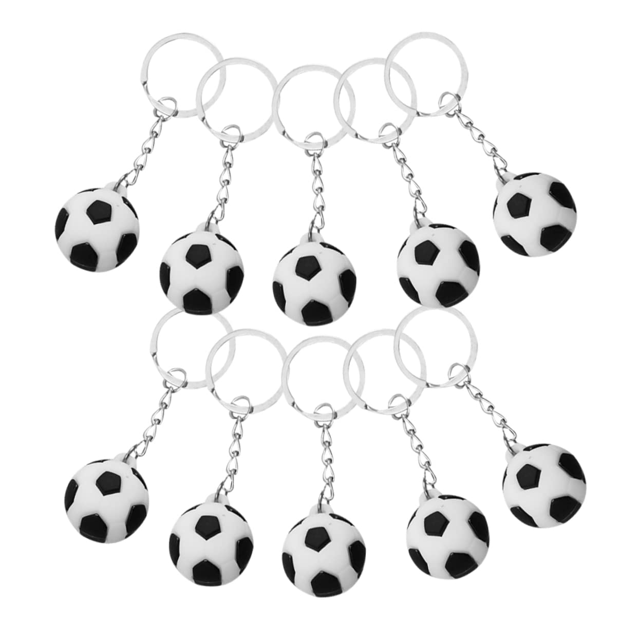 Balacoo 4-Pack Mini Soccer Ball Keychains - Football Design Key Rings with Pendant for Bags, Backpacks & Gifts (40pcs) - Perfect for Sports Fans, Team Spirit & Decorative Accessories