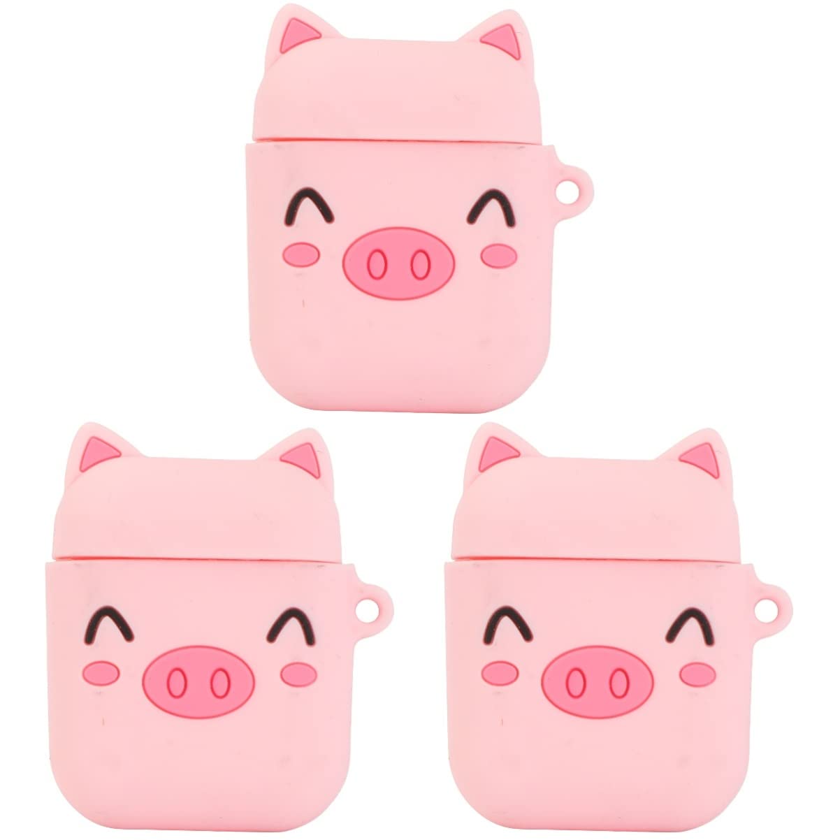 3PCS Cartoon Wireless Earbuds Case with Built-in Earphones - Silicone Protective Cover for AirPods Pro/1/2/3 - Cute Storage Box for Travel, Gym & Daily Use