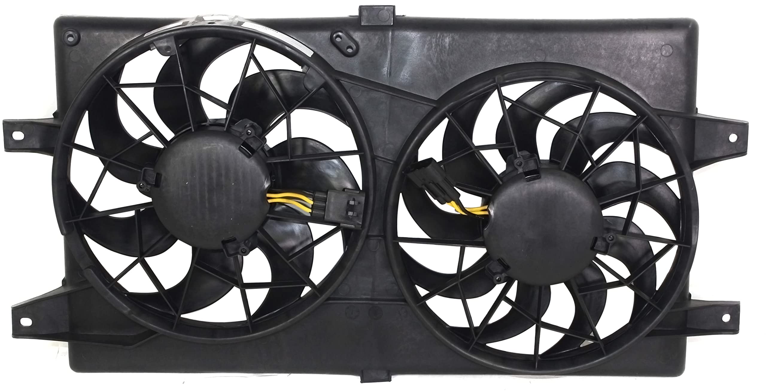 Go-Parts Radiator Fan Assembly Replacement for 2001-2006 Chrysler Sebring & Dodge Stratus Sedan/Convertible - Dual Fan Cooling System - Perfect for Summer Driving & Overheating Prevention