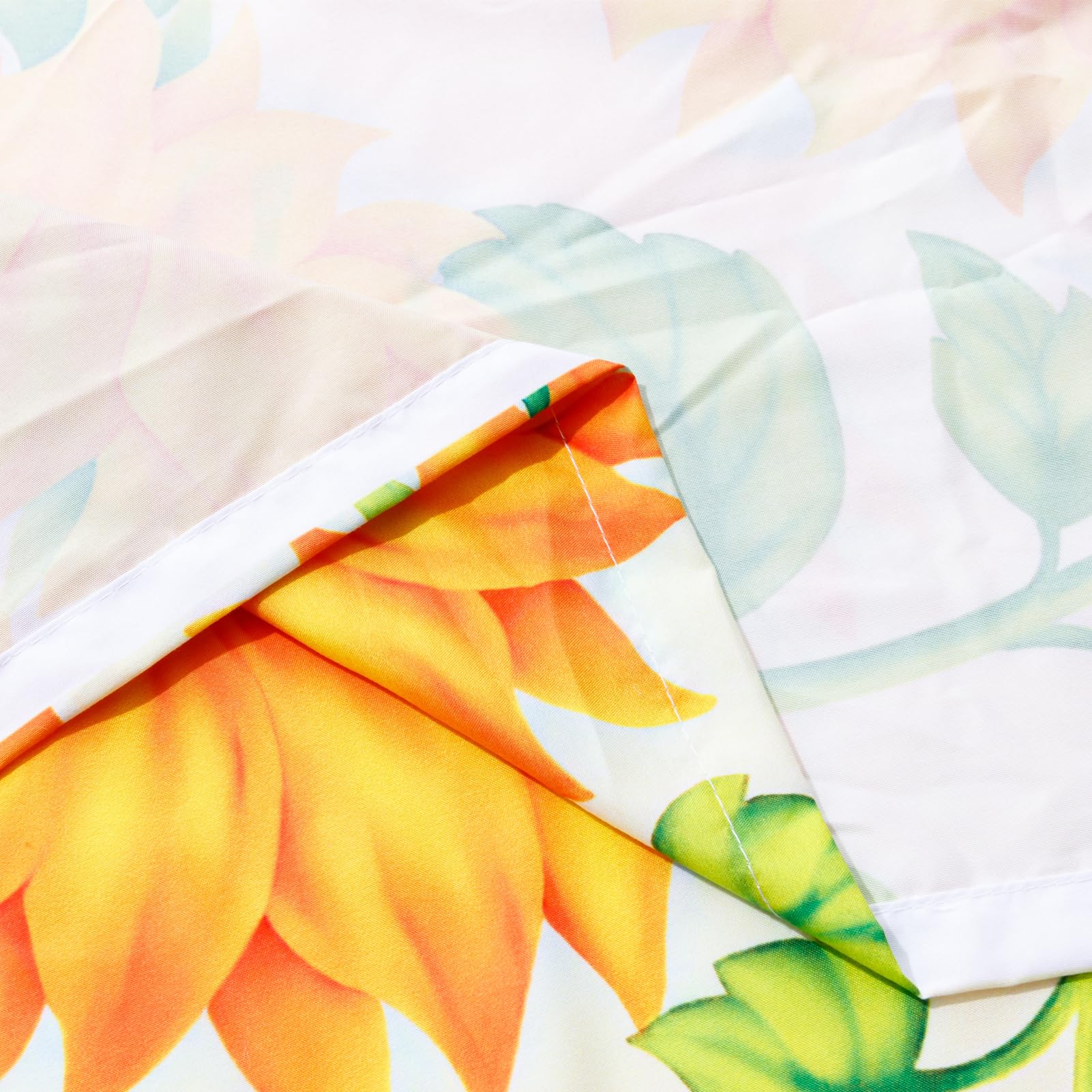 ANHOPE Sunflower Oil Painting Curtains - Yellow Flower Green Leaf Botanical Print Window Drapes, Rod Pocket Blackout Curtains for Bedroom, Living Room, Office & Cafe (2 Panels, 42x63 Inches) - Perfect for Farmhouse Decor, Sunroom & Cozy Spaces