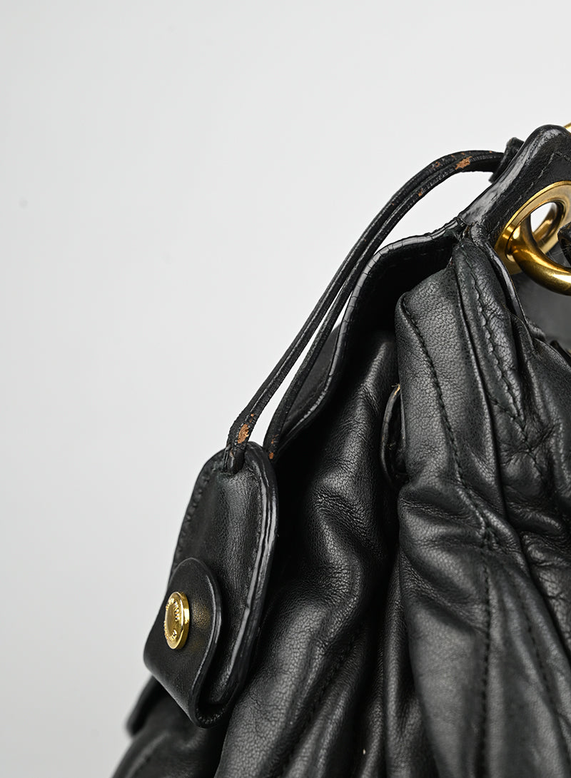 Miu Miu Black Quilted Leather Handbag - Luxury Designer Shoulder Bag for Women, Perfect for Work, Evening Events & Travel