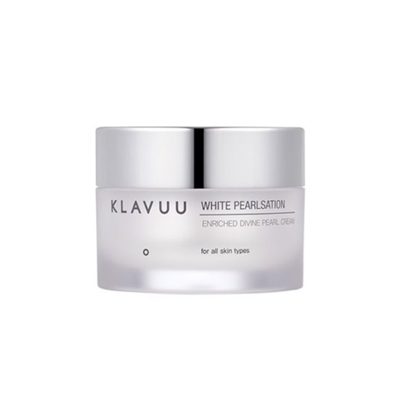 Klavuu White Pearlsation Enriched Divine Pearl Cream - Brightening & Hydrating Face Moisturizer with Pearl Extract for Glowing Skin | Day & Night Use for All Skin Types