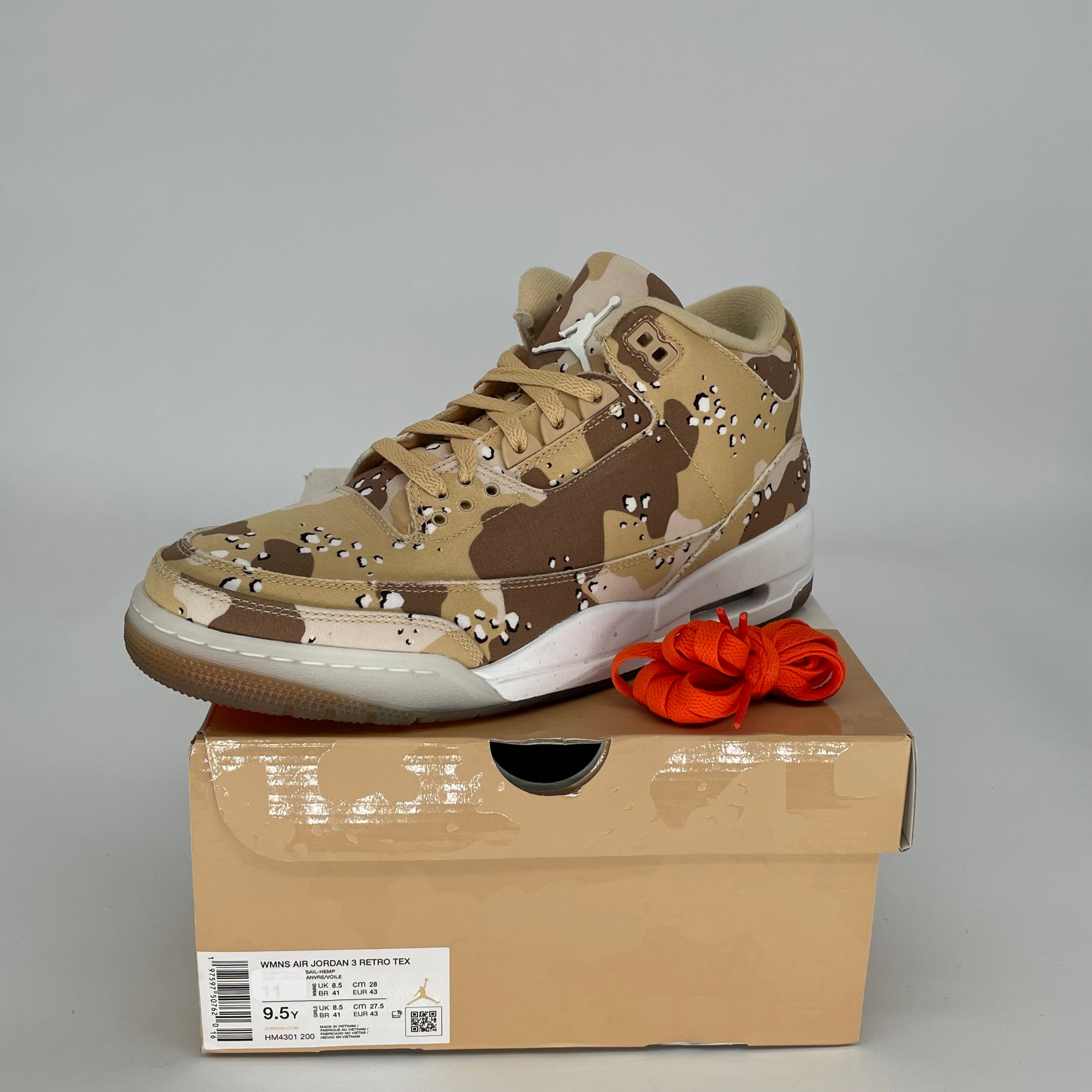 AIR JORDAN 3 WNBA Desert Camo Women's Basketball Shoes Size 9.5/11W Style HM4301-200 - Perfect for Streetwear, Basketball Games & Sneaker Collection
