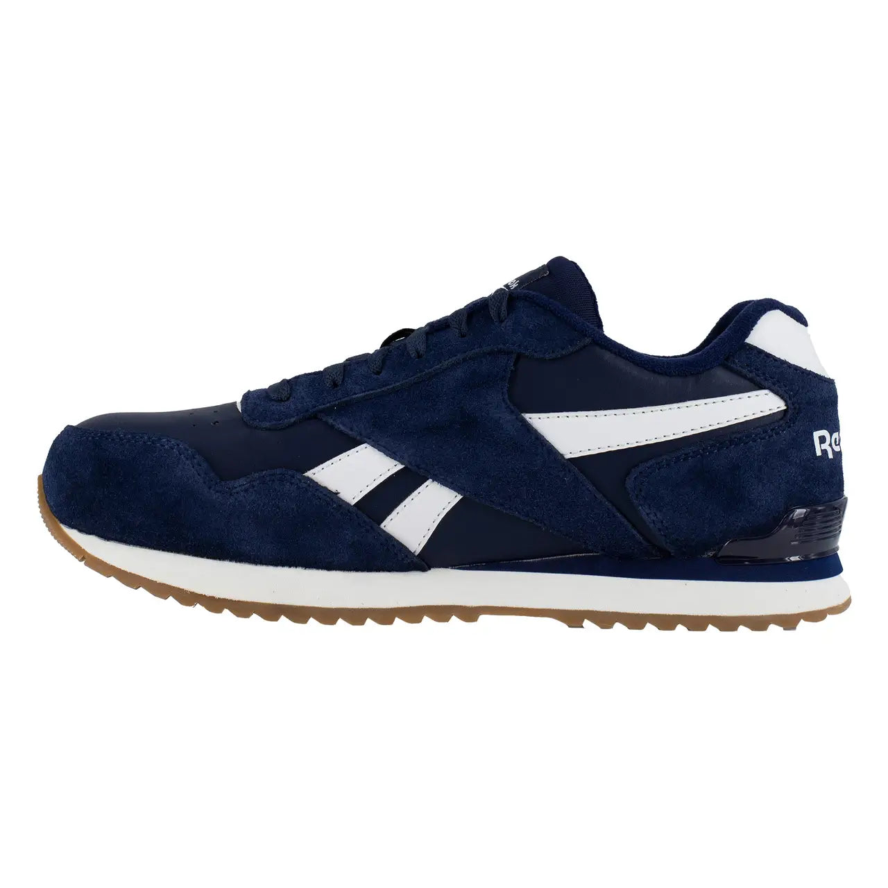 Harman Composite Toe Athletic Work Shoes for Men - Lightweight Safety Shoes, Navy/White - Perfect for Construction, Warehouse & Outdoor Work