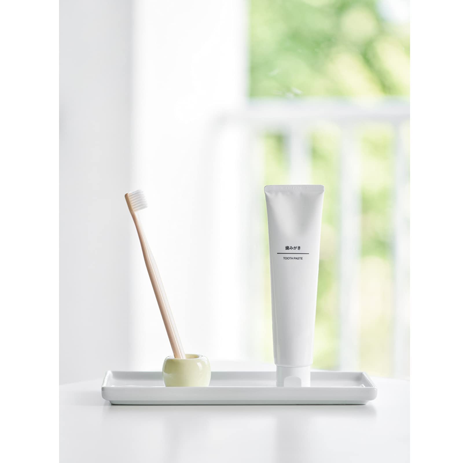 Ceramic Toothbrush Holder for Bathroom - Large Countertop Organizer with Toothpaste & Dental Floss Storage - Perfect for Vanity, Makeup Brushes & Dental Care Essentials (White) - Ideal for Bathroom Counter, Sink Area & Home Organization