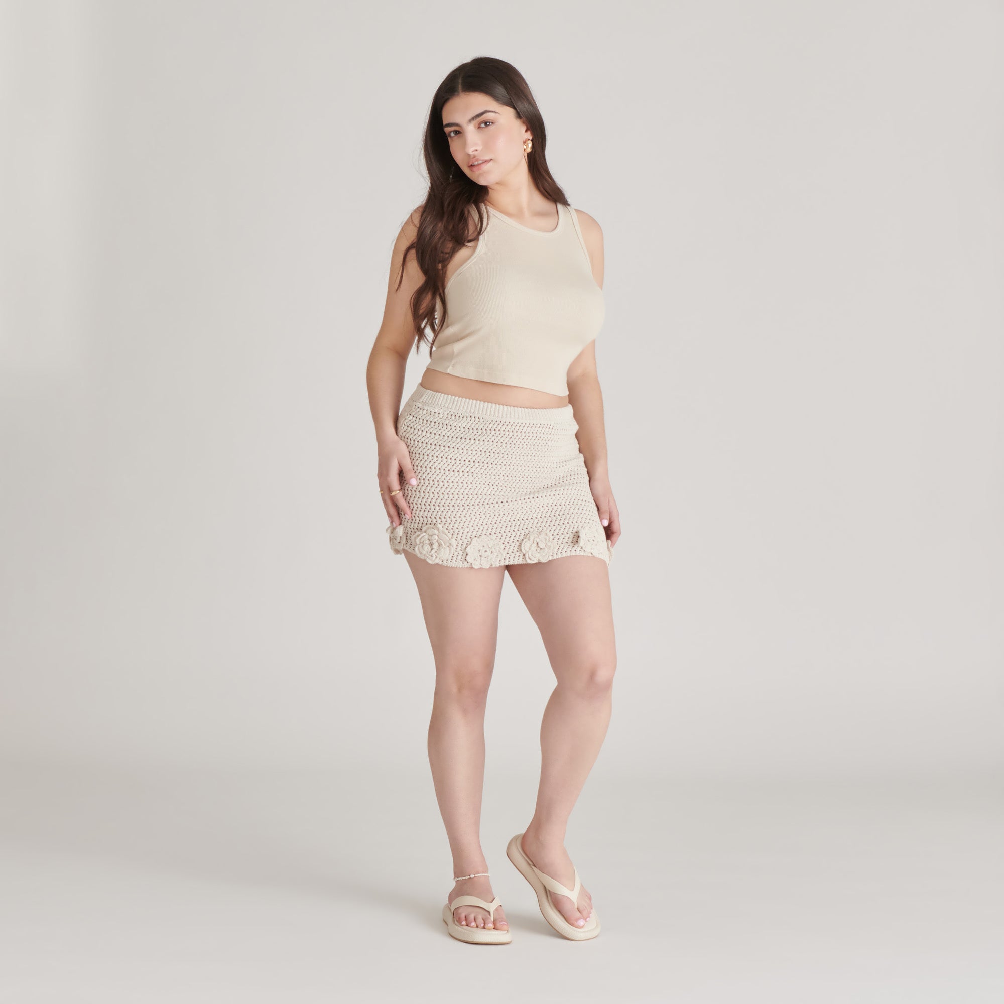 ADIN Women's Ivory Leather Sandals - Comfortable & Stylish Summer Casual Footwear for Beach, Travel & Everyday Wear