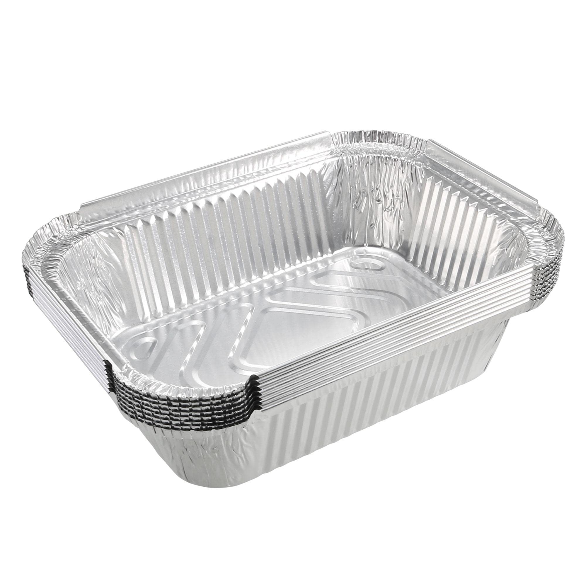 30oz Disposable Aluminum Foil Pans - 7.7 x 5.7 Inch Baking Trays for Roasting, Cooking & Meal Prep (24 Pack) | Perfect for Thanksgiving Turkey, Party Catering & Leftover Storage
