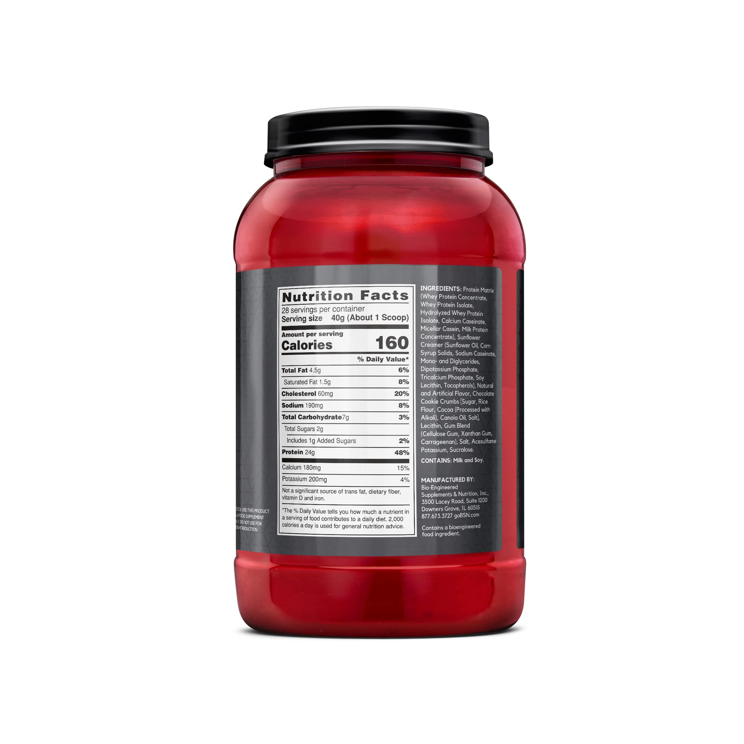 BSN SYNTHA-6 Edge Protein Powder - Hydrolyzed Whey, Micellar Casein & Milk Protein Isolate - 24g Protein, Low Sugar, Cookies & Cream Flavor (28 Servings) - Perfect for Post-Workout Recovery & Muscle Growth