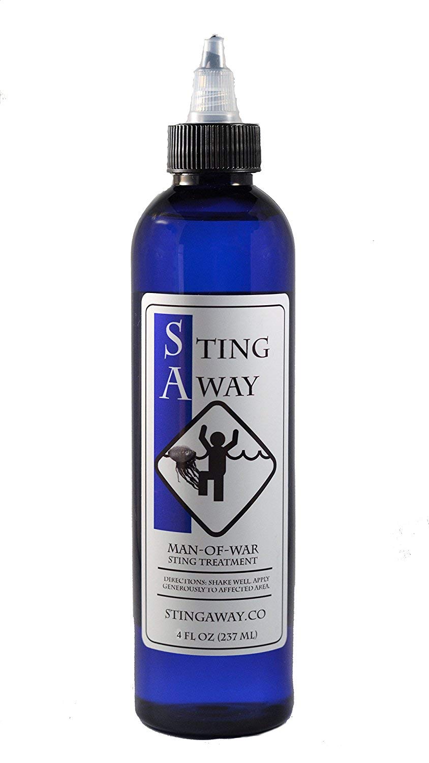 Blue Man-of-War Sting Relief Gel - 8 oz First Aid Treatment for Jellyfish Stings | Beach Safety, Marine First Aid Kit Essential