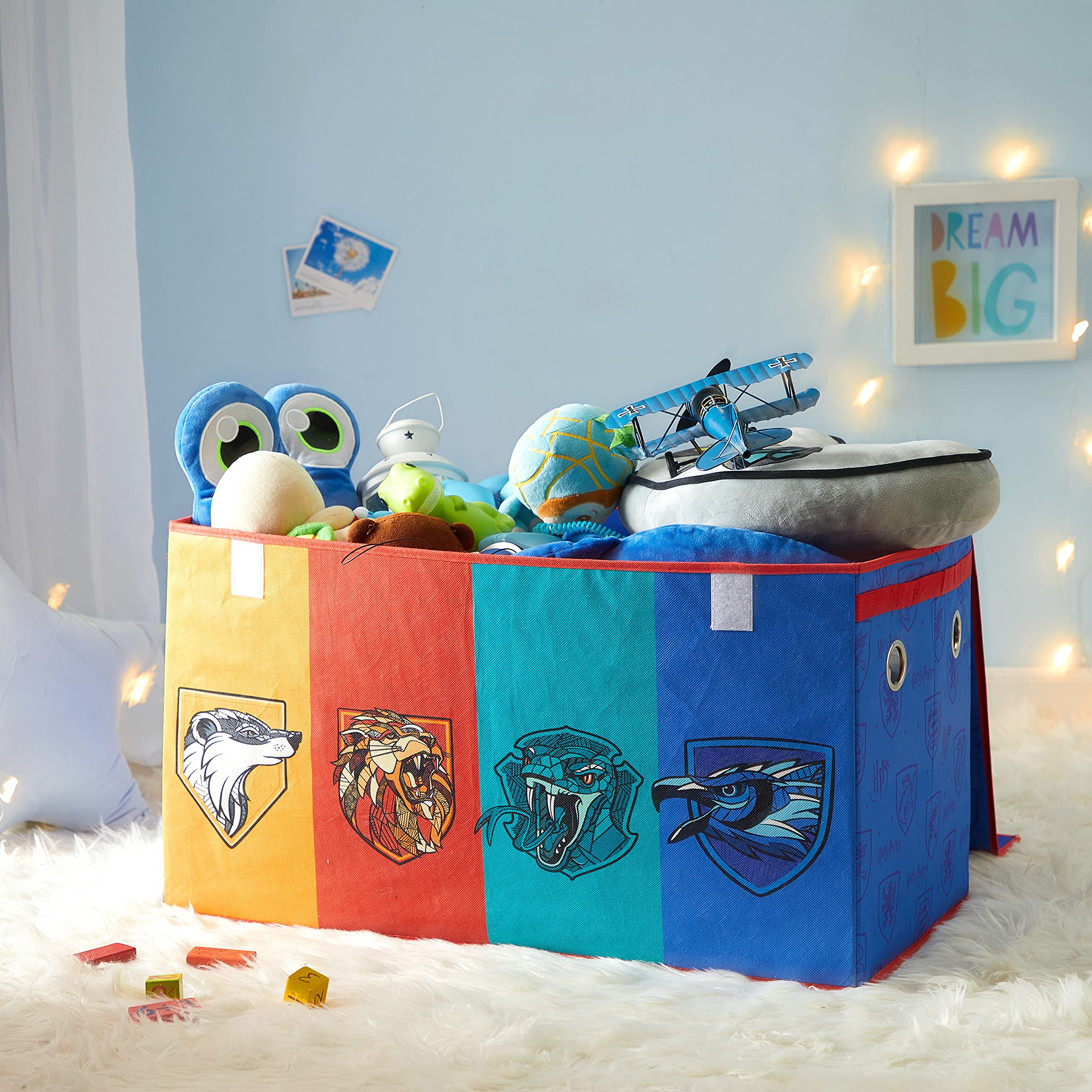 Harry Potter Storage Set - 2 Pack Fabric Cubes, Trunk & Pop-Up Hamper for Kids Room Organization | Hogwarts-Themed Closet & Toy Storage | Perfect for Dorm, Bedroom & Nursery Decor