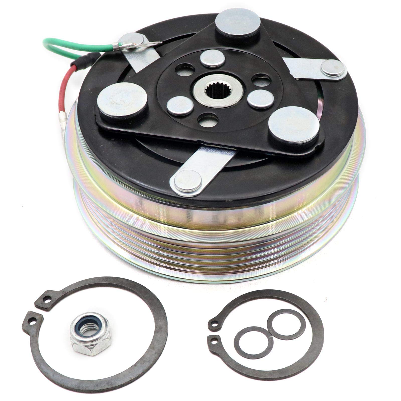 SecosAutoparts New A/C Compressor Clutch Kit for Honda Fit 1.5L 2009-2014 - Perfect for AC Repair & Summer Cooling System Maintenance