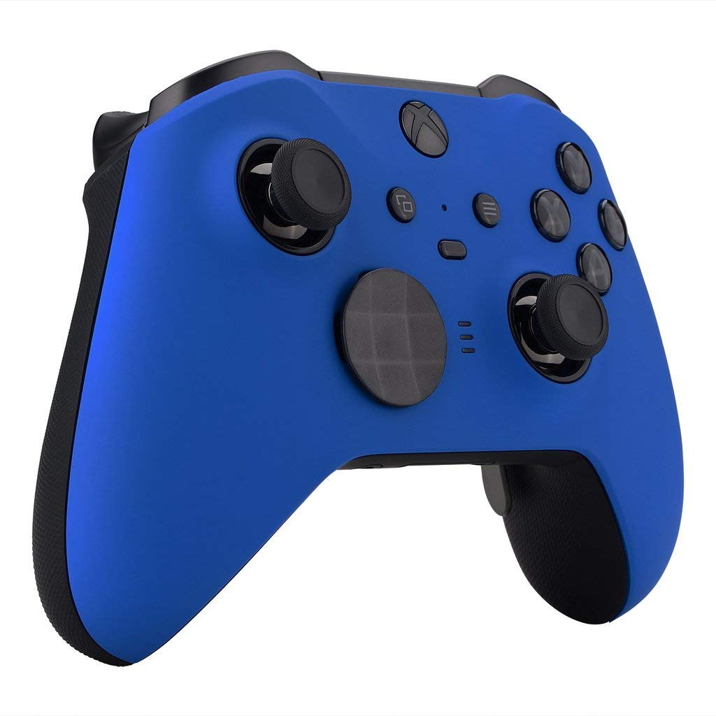 Soft Touch Blue Custom Controller for XBOX ONE ELITE Series 2 - Unmodded, Ergonomic Design for Enhanced Gaming Performance | Perfect for Competitive Gaming, Streaming & Long Play Sessions