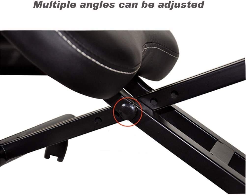 Ergonomic Kneeling Chair with Backrest & Armrest - Adjustable Posture Correction Stool for Office & Home - Orthopedic Kneel Stool for Better Posture & Back Pain Relief - Perfect for Work, Study & Meditation