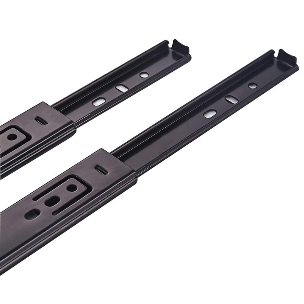 Soft-Close Ball Bearing Drawer Slides - Push to Open Side Mount Drawer Runners (10/12/14/16 Inch Lengths) for Kitchen Cabinets, Wardrobes & Office Furniture - Durable 16in (400mm) Extension Slides for Smooth Quiet Operation