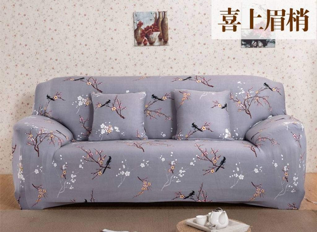 HKPLDE Floral Printed Stretch Sofa Cover Slipcover - 2 Seater 55-69 Inch Couch Protector with 2 Pillow Cases | Durable Furniture Protector for Living Room, Bedroom & Home Decor