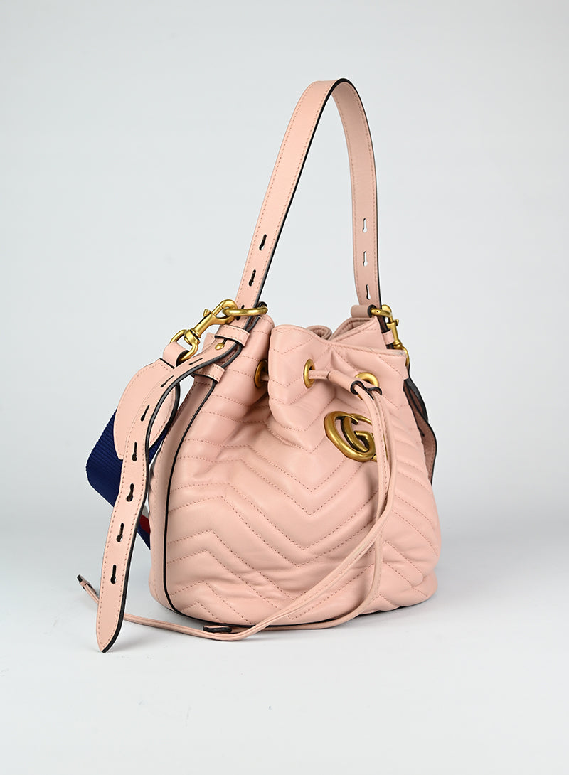 Gucci Marmont Bucket Bag in Pink - Stylish Designer Handbag for Women | Perfect for Parties, Dates & Everyday Use