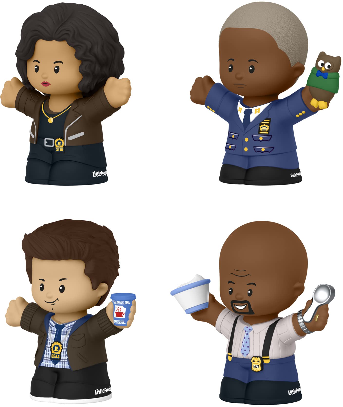 Brooklyn Nine-Nine TV Series Little People Collector's Edition Set - 4 Figures in Display Case for Adults & Fans | Perfect for Home Decor, Office Display & Gifts