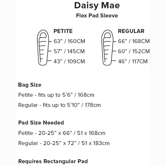 Big Agnes Women's Daisy Mae 15 Degree Down Sleeping Bag - Lightweight & Warm for Backpacking, Camping, Hiking - Closeout Sale