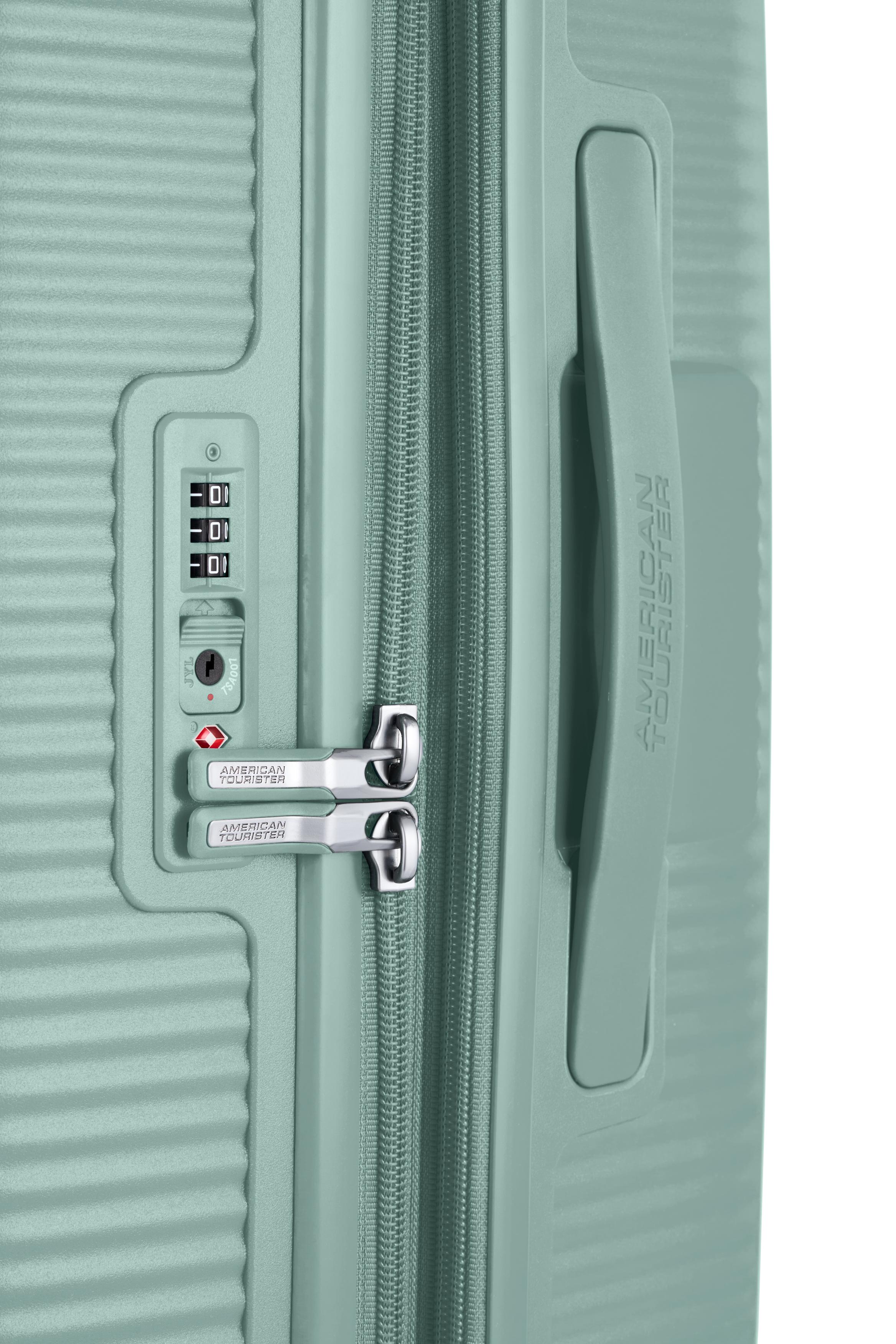 American Tourister 69cm Curio 2.0 Spinner Luggage - Urban Green Hardshell Suitcase for Travel, Business & Vacation | Lightweight & Durable Carry-On Bag