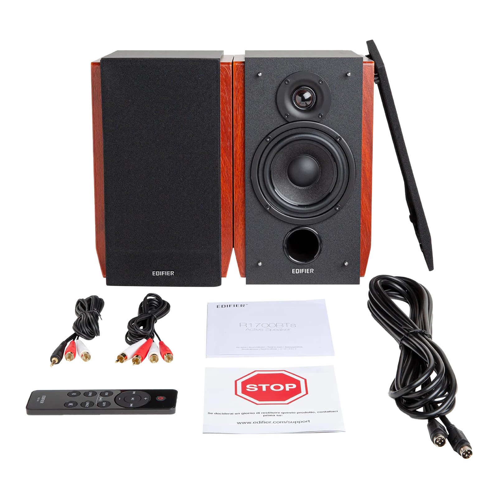Edifier R1700BTs Active Bluetooth Bookshelf Speakers - 2.0 Wireless Studio Monitor Speakers with Subwoofer Line Out, 66W RMS Power - Perfect for Home Audio, Gaming & Music Listening