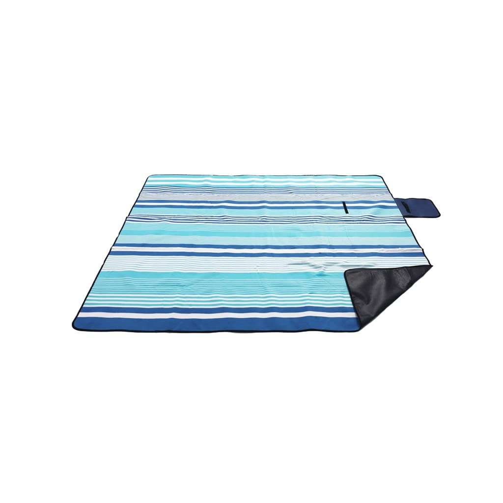 WJJ Waterproof Thickened Picnic Blanket - Portable Outdoor Beach Mat for Camping, Park, Travel & Picnics | Moisture-Proof & Durable | Blue