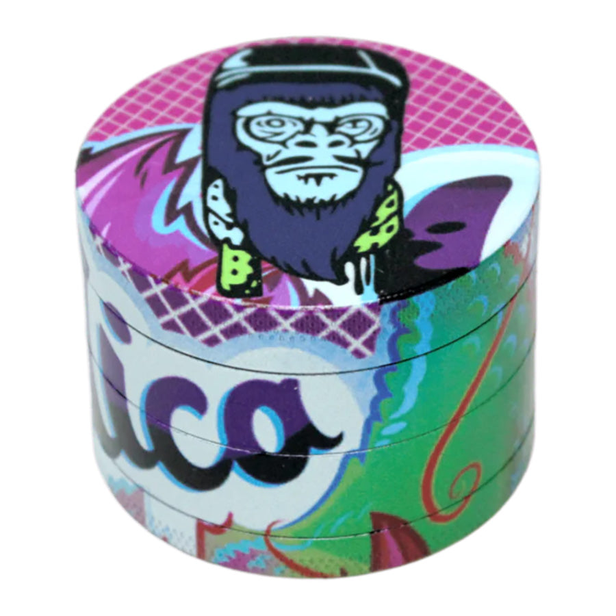 Premium Gorilla Indica Grinder 55mm 4 Piece - Durable Zinc Allium Herb Grinder with Pollen Catcher for Smooth Grinding - Perfect for Herbs, Spices & Tobacco - Ideal for Home, Travel & Outdoor Use