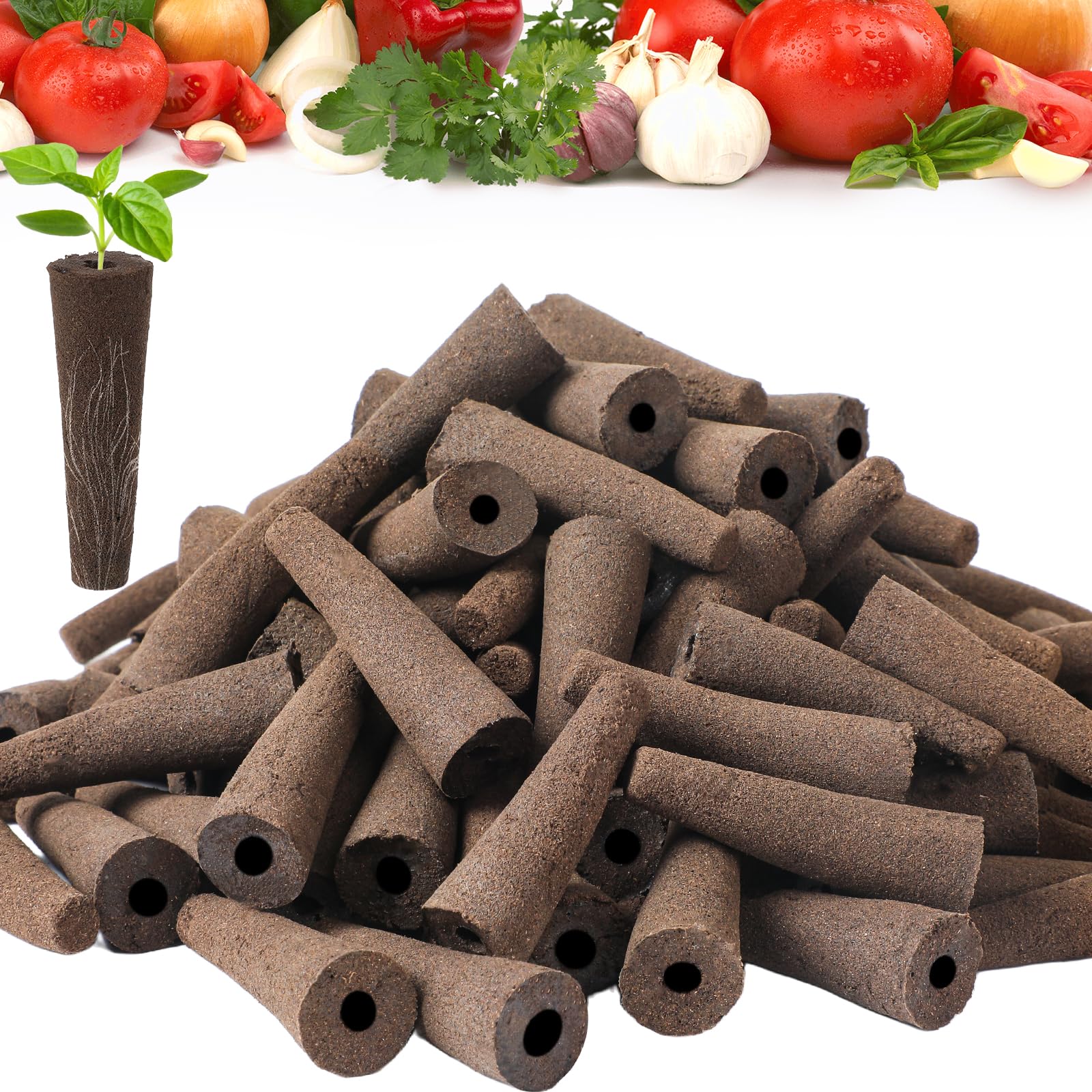 50Pcs Hydroponic Grow Sponges - Seed Starter Pods for Plant Root Growth, Replacement Sponges Compatible with Hydroponic Systems | Perfect for Indoor Gardening, Herb Kits & Hydroponic Seed Starting