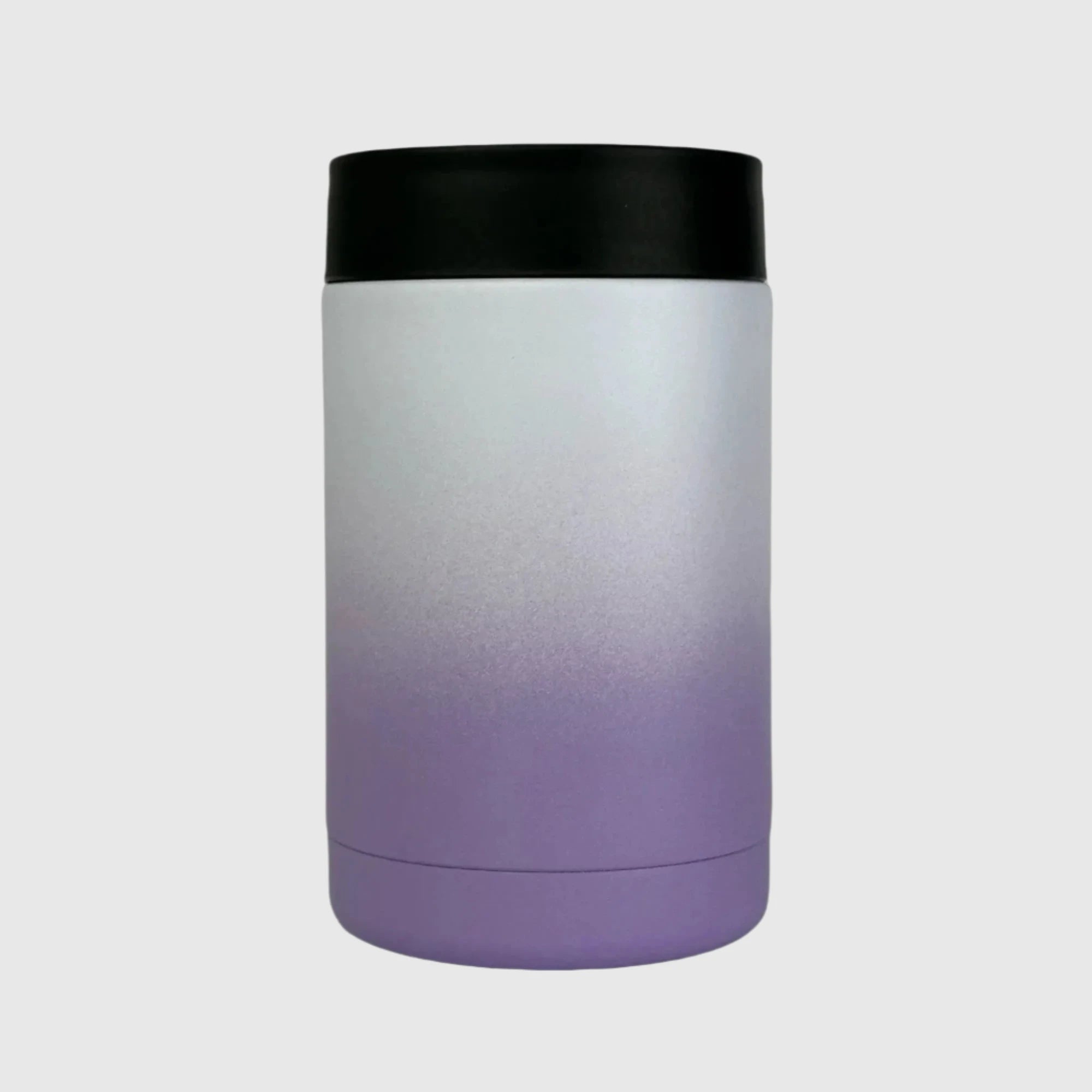 Lavender Lilac Stubby Cooler - Ombre Style Insulated Stainless Steel Beer Can Holder for Outdoor Picnics, BBQs & Beach Parties