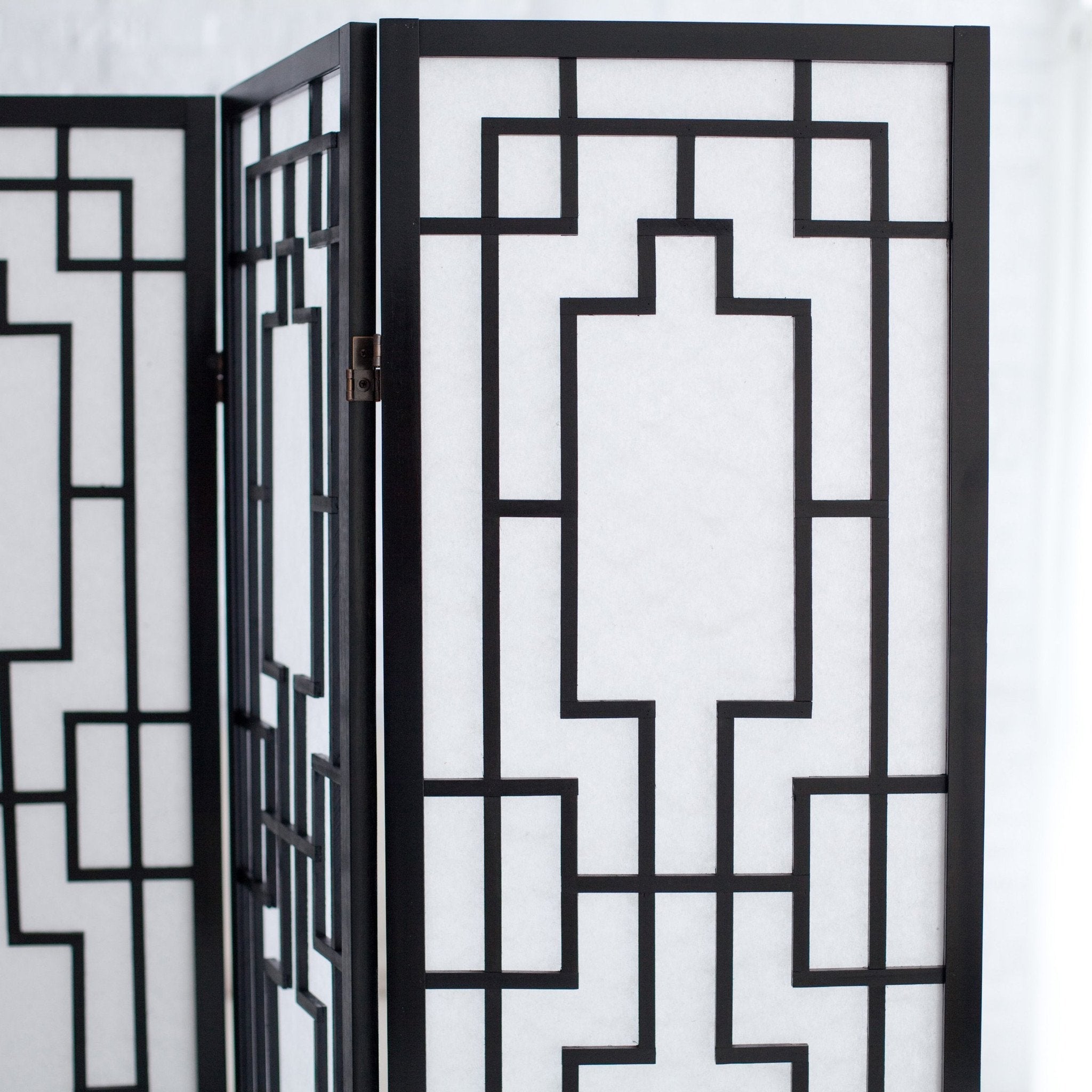 Roundhill Furniture Sudoku 3-Panel Room Divider Screen - Privacy Partition for Home, Office & Events - Perfect for Living Room, Bedroom or Wedding Decor