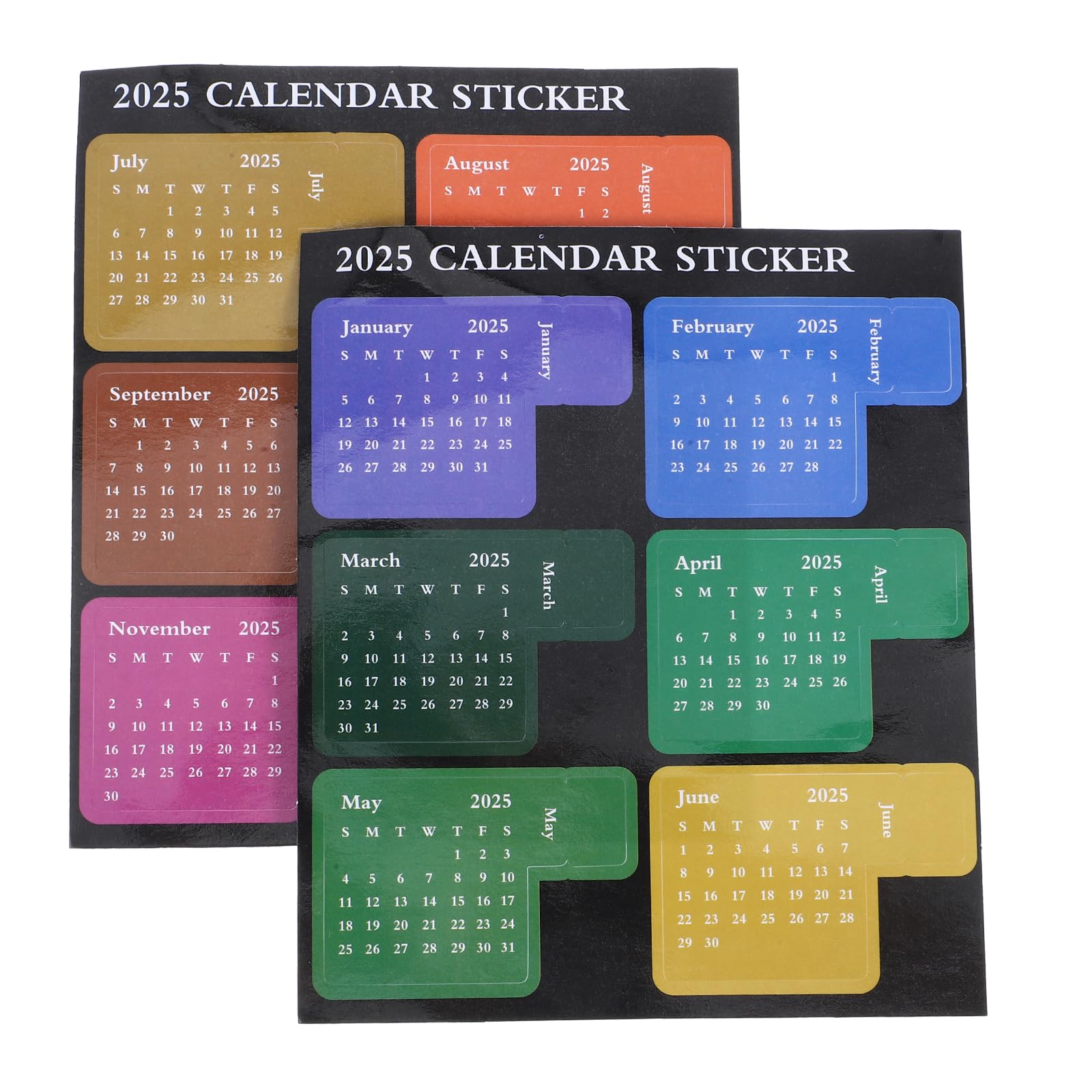 NUOBESTY 2025 Weekly Planner Stickers Set - Self-Adhesive Monthly Calendar Notepad Labels for Bullet Journal, Planner Notebook & Organizer - Perfect for Office, School & Home Organization