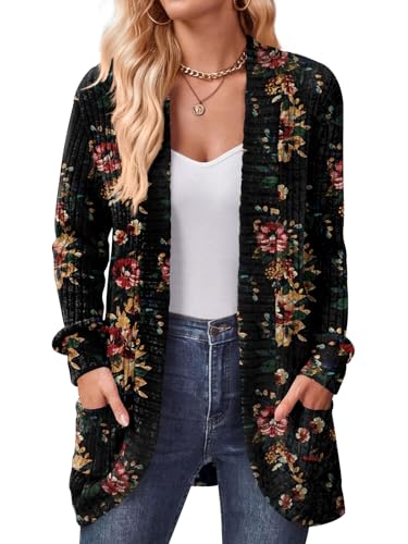 Brown Floral Black
