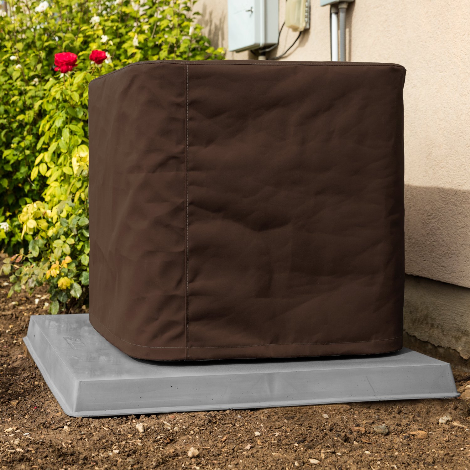SugarHouse Premium Outdoor AC Unit Cover - Sunbrella Weatherproof Canvas - Made in USA - 26