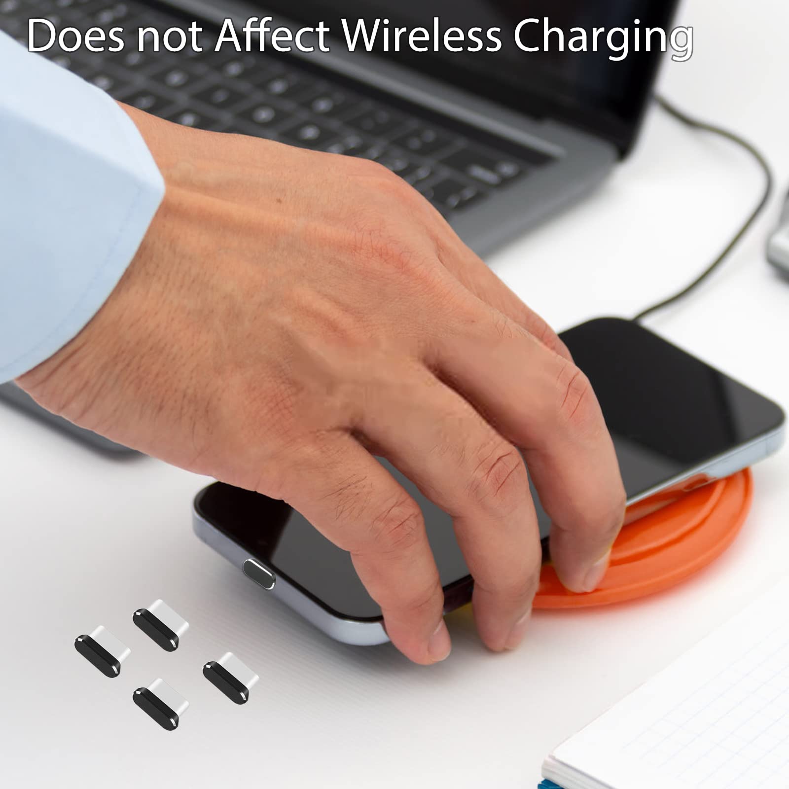 Premium USB C Dust Plug Covers - 4 Durable Aluminum & 6 Soft Silicone Port Protectors for iPhone 15/16 Pro Max, iPad 10/Air 5/Mini 6/Pro, Samsung & Google Devices - Perfect for Travel, Office & Daily Use to Prevent Dust & Damage
