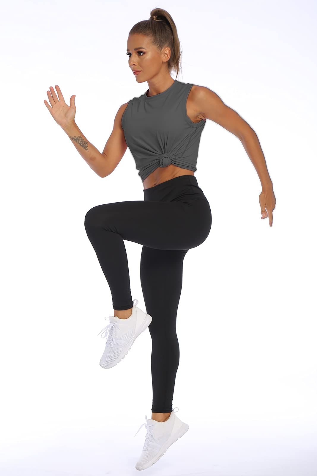 Women's Workout Tank Tops - Sleeveless Athletic Crop Tops for Running & Gym - Breathable Cool Shirts for Yoga, Fitness & Summer Outdoor Activities