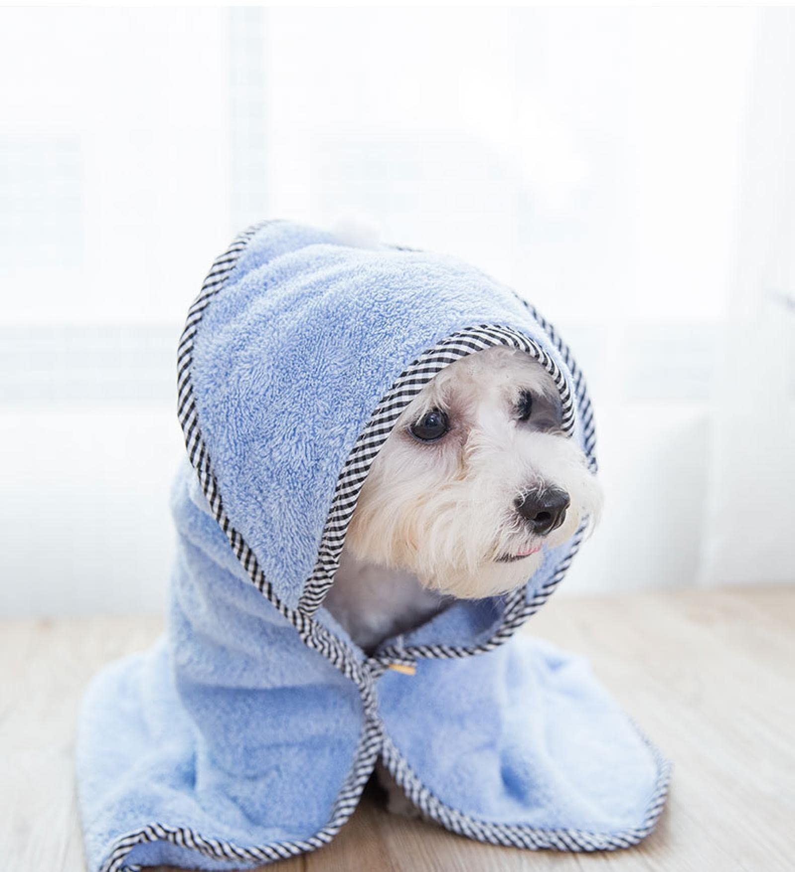 Premium Absorbent Dog & Cat Bath Towel - Quick Drying Pet Bathrobe with Skin-Friendly Fabric - Perfect for Grooming, After Swim & Spa Days (Green)