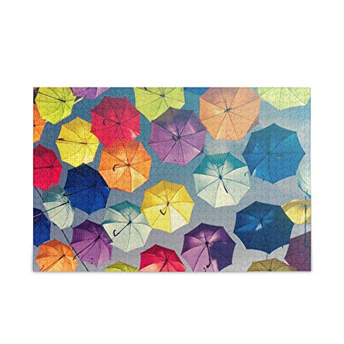 500-Piece Colorful Umbrellas Jigsaw Puzzle for Adults - Challenging Art Puzzle for Relaxation & Home Decor | Perfect for Family Game Night & Rainy Day Activities