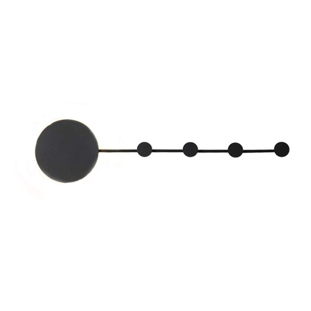 Modern Black LED Outdoor Wall Light with Coat Hook - 11-15W, 110-240V - Energy Efficient Warm White Lighting for Porch, Garden & Entryway Decoration