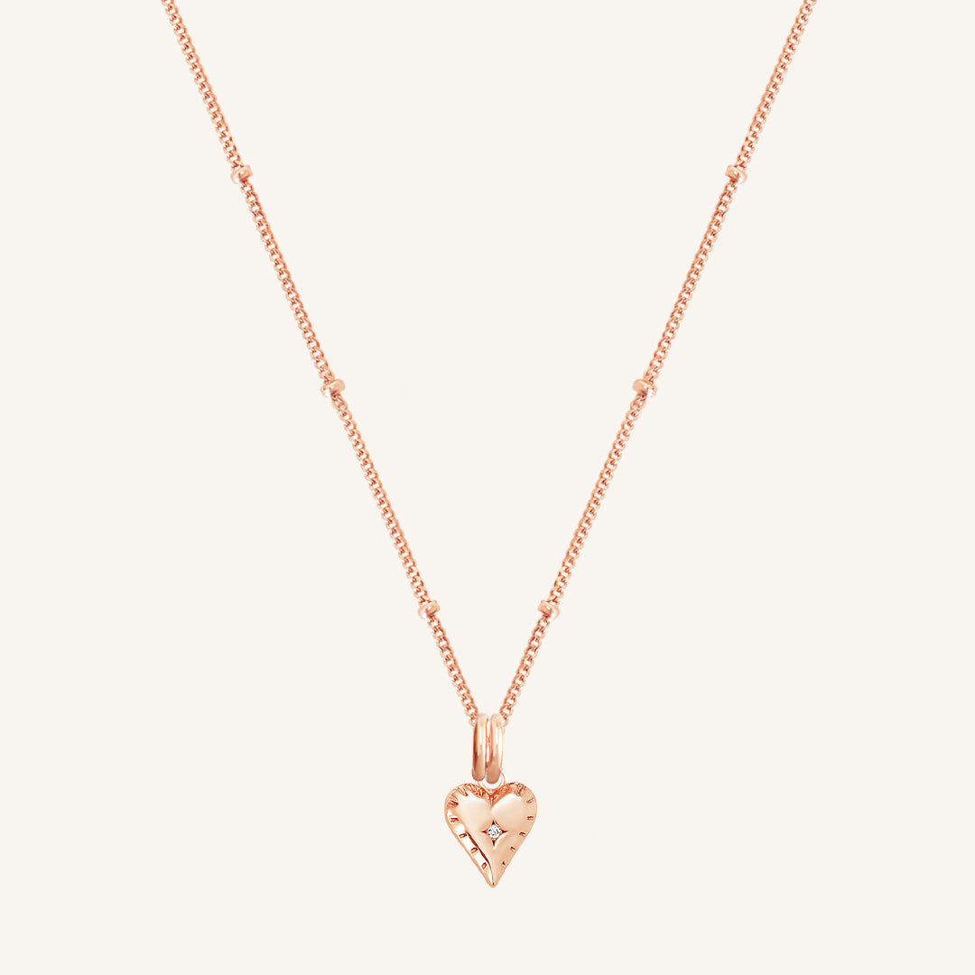 Eternal Heart Charm Necklace - Sterling Silver Dainty Pendant Jewelry for Women, Gift for Her, Valentine's Day, Anniversary & Romantic Occasions