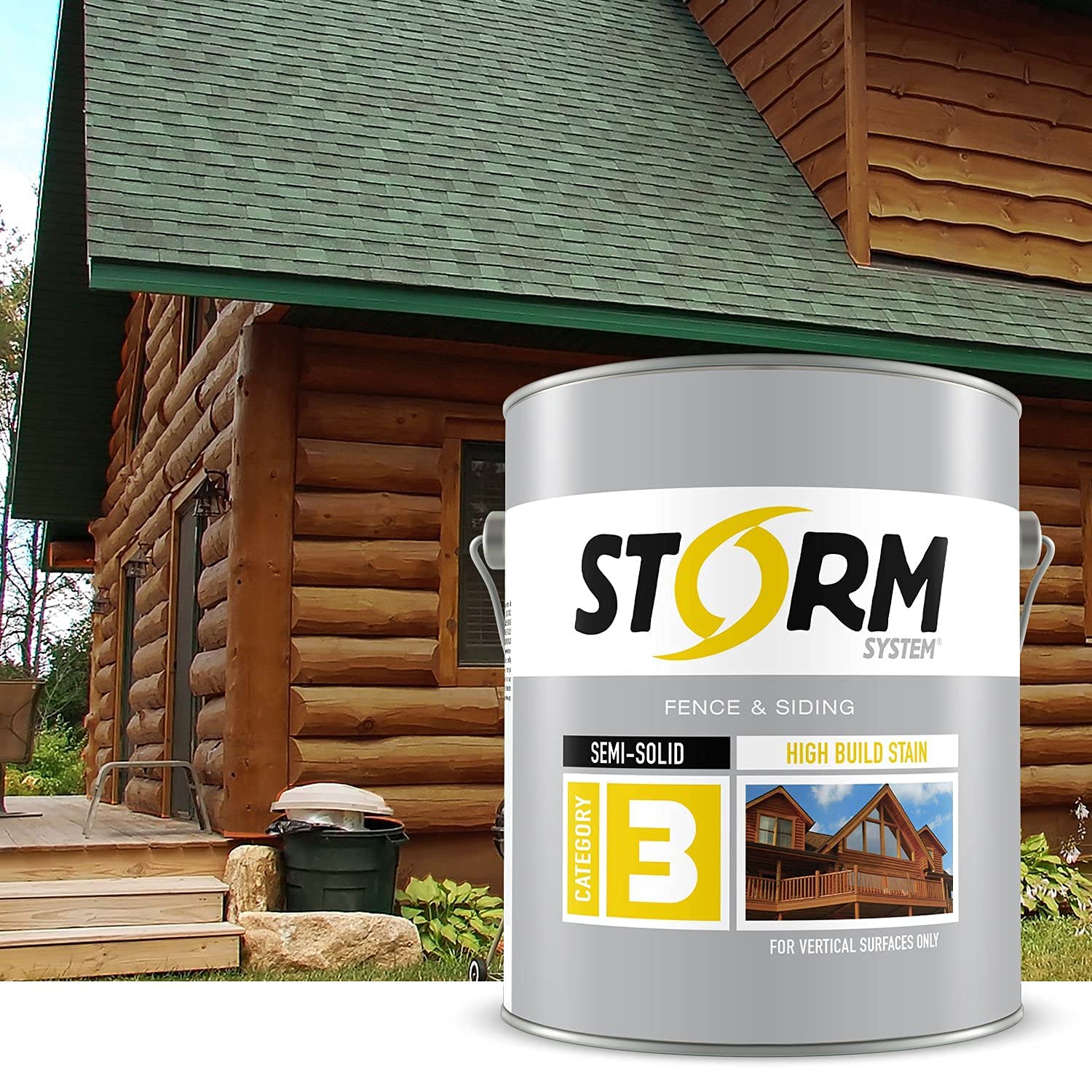 Storm System Semi Solid Wood Stain (1 Gallon, Dark Oak) - Perfect for Furniture, Cabinets, and DIY Woodworking Projects