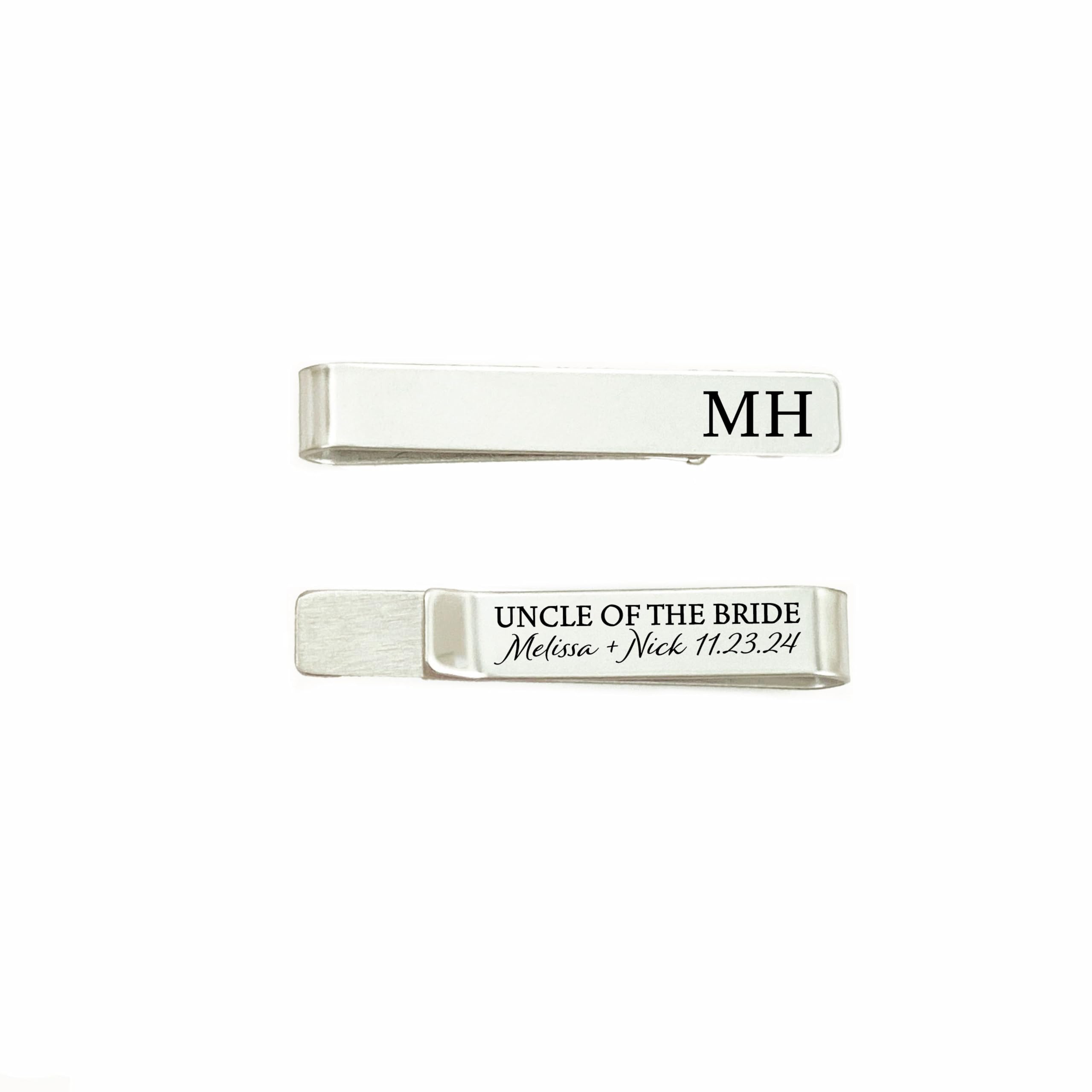 Personalized Uncle of the Bride Tie Clip - Elegant Wedding Gift for Groom's Brother, Bride's Uncle & Parents - Perfect for Wedding Ceremonies, Receptions & Formal Family Events - UNCLE-BRIDE-TIE