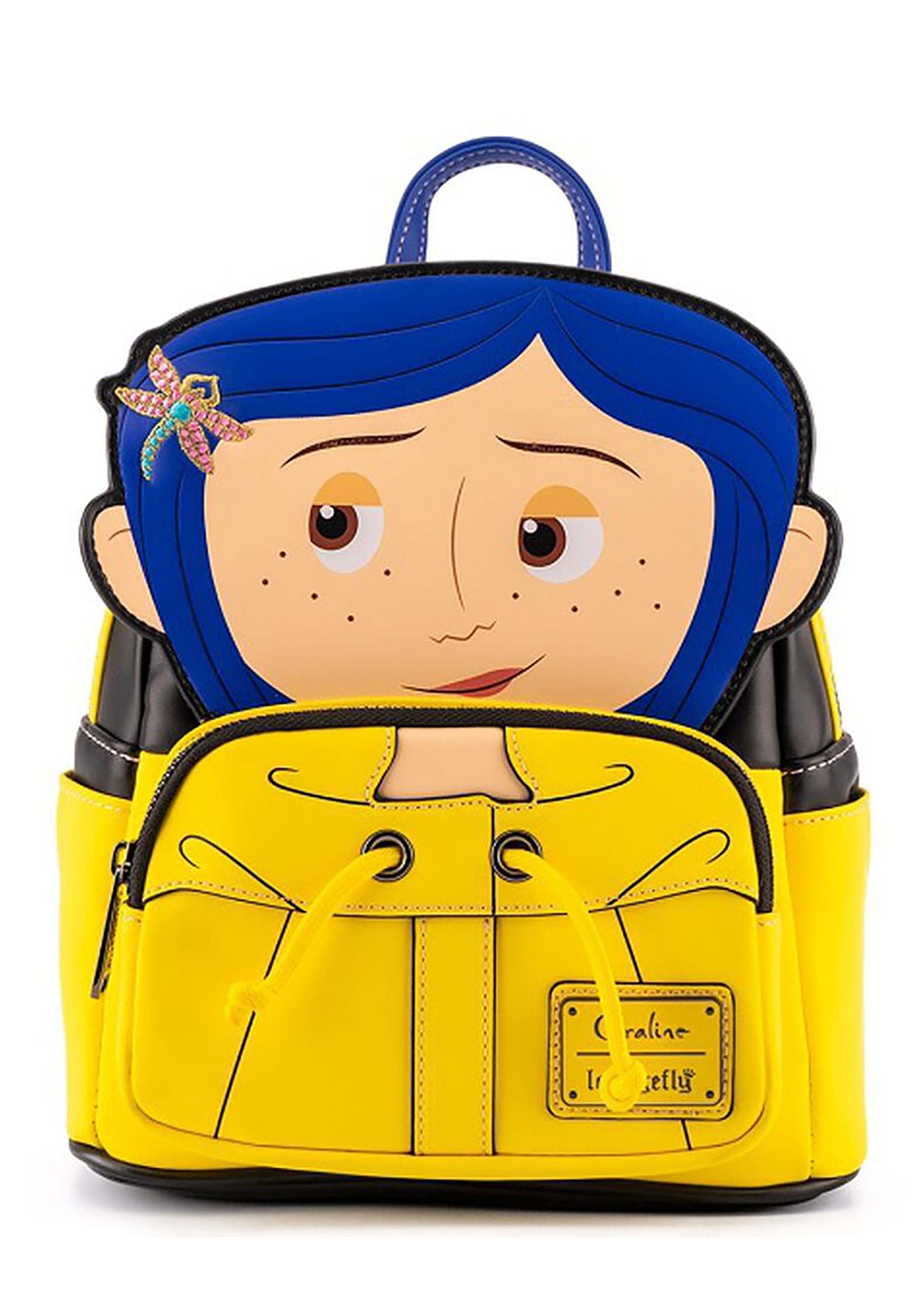Loungefly Laika Coraline Raincoat Cosplay Mini Backpack - Official Licensed Anime Themed Purse for Women & Girls - Perfect for Halloween, Comic Con, and Cosplay Events