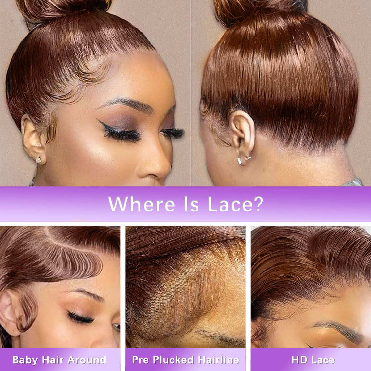 30 Inch Chocolate Brown Human Hair Lace Front Wig - 360 HD Transparent Lace, Pre-Plucked, 200% Density, Body Wave for Natural Look | Perfect for Cosplay, Daily Wear, and Special Occasions